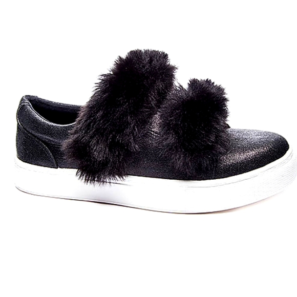 Dirty Laundry Black Leather Sneakers - Picture 1 of 3